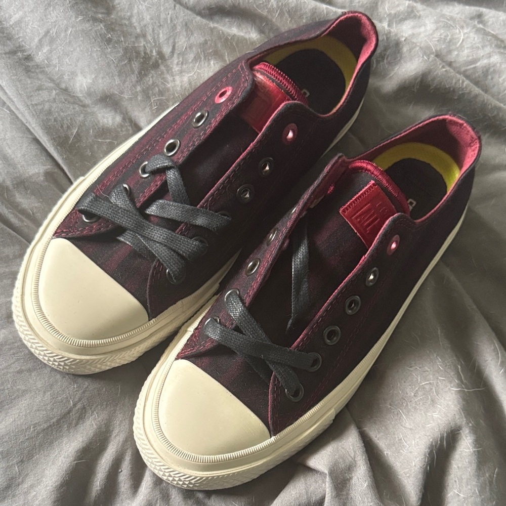 Converse Maroon and Black Sneakers
